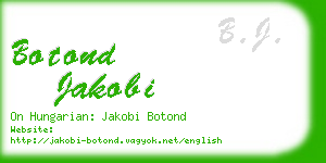 botond jakobi business card